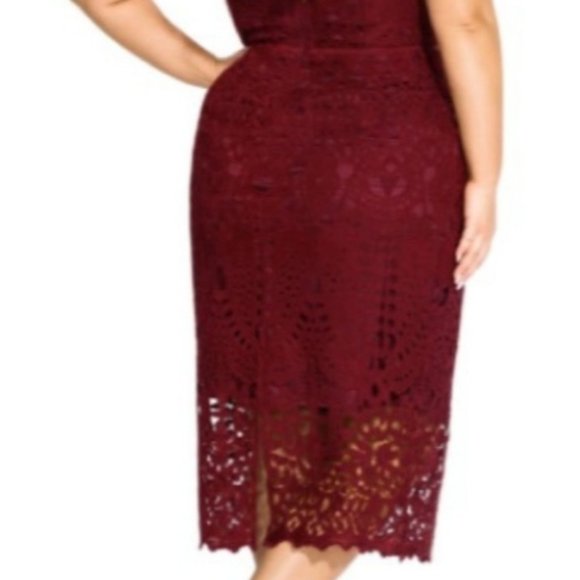 Brand New with Tags Burgundy Crochet Dress - Picture 7 of 8